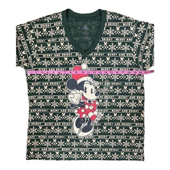 Mommy & Me Disney Store Minnie Mouse Merry & Bright Matching Christmas Tops New - Picture 3 of 7